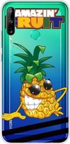 Voor Huawei P40 Lite E gekleurd tekeningpatroon zeer transparant TPU beschermhoes (ananas)