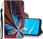 Voor OPPO A5 (2020) Gekleurde tekening patroon Horizontale flip lederen tas met houder & kaartsleuven & portemonnee (olieverfschilderij)
