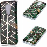 Voor Huawei Mate 30 Lite / nova 5i Pro Plating Marble Pattern Soft TPU beschermhoes (groen)