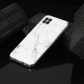 Voor Huawei P40 lite Marble Pattern Soft TPU beschermhoes (wit)