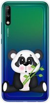 Voor Huawei Enjoy 10 schokbestendig geverfd transparant TPU beschermhoes (bamboe panda)