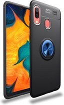 Schokbestendig TPU-hoesje voor Galaxy A20 / A30, met ringhouder (blauw)