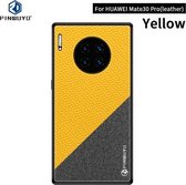 Voor Huawei Mate 30 Pro 5G (leer) PINWUYO Rong-serie schokbestendig PC + TPU + chemische vezeldoek beschermhoes (geel)