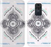 Voor Xiaomi Redmi Note 9 / Mi 10X 4G 3D-schilderij Gekleurd tekeningpatroon Horizontaal Flip TPU + PU lederen tas met houder & kaartsleuven & portemonnee & lanyard (tol)