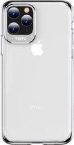 Voor iPhone 11 Pro Max TOTUDESIGN Clear Crystal Series Metal + PC beschermhoes (zilver)