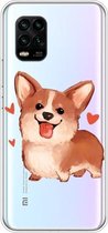 Voor Xiaomi Mi 10 Lite 5G schokbestendig geverfd TPU beschermhoes (Love Corgi)