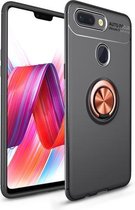 Schokbestendig TPU-hoesje voor Xiaomi Mi 8 Lite, met houder (zwart goud)