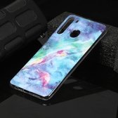 Voor Galaxy A21 Marble Pattern Soft TPU beschermhoes (blauw)