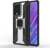 Voor Galaxy S20 Ultra schokbestendige pc + TPU beschermhoes met ringhouder (zwart)