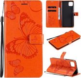 Voor Huawei Enjoy 20 5G 3D Vlinders Embossing Patroon Horizontale Flip Leren Case met Houder & Kaartsleuf & Portemonnee (Oranje)