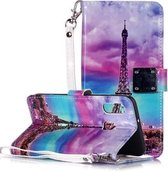 Magisch 3D Helder Gekleurd Tekening Patroon Horizontale Flip PU Leren Case met Houder & Kaartsleuven & Portemonnee & Fotolijst voor Galaxy A40 (Iron Tower)