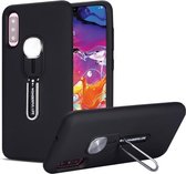 Voor Galaxy A70 schokbestendige TPU + pc-beschermhoes met houder (zwart)