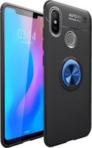 Schokbestendige TPU-hoes voor Vivo Y91, met houder (zwartblauw)