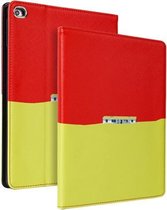 Contrasterende kleur PU lederen horizontale flip lederen tas met houder en slaap- / wekfunctie voor iPad 10.2 & 10.2 (2020) (rood geel)