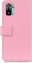 Xiaomi Redmi Note 10 / 10S Hoesje Wallet Book Case met Stand Roze