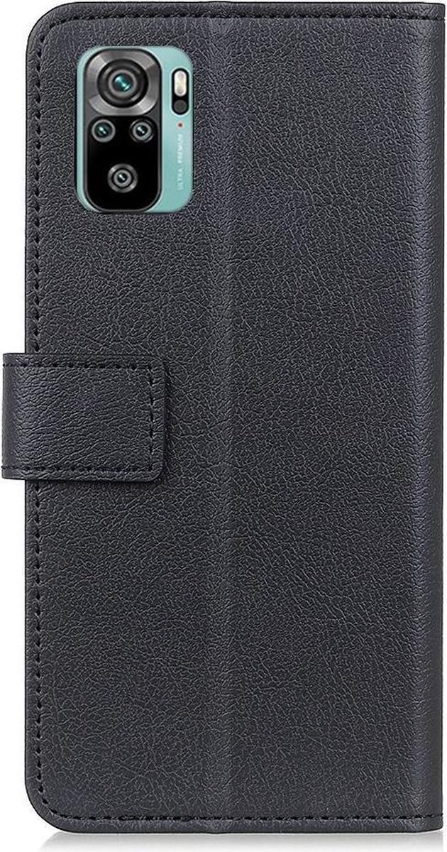 Xiaomi Redmi Poco M5s / Note 10(S) Hoesje Wallet Book Case met Stand Zwart