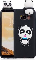 Voor Galaxy S8 + 3D Cartoon Pattern Shockproof TPU beschermhoes (Blue Bow Panda)