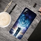 Voor OnePlus Nord N100 Gekleurde tekening Clear TPU beschermhoesjes (The Lion King)