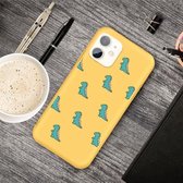 Voor iPhone 11 Cartoon Animal Pattern Shockproof TPU beschermhoes (gele dinosaurussen)