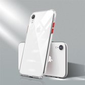 Voor iPhone XR Color Button Clear Volledige dekking Schokbestendig TPU-hoesje (rood)