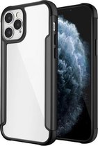 Voor iPhone 12 Pro Max Iron Man Series Metal PC + TPU beschermhoes (zwart)