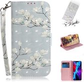 Voor iPhone 12 mini 3D Gekleurde Tekening Horizontale Leren Flip Case met Houder & Kaartsleuven & Portemonnee & Lanyard (Magnolia)