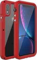 Voor iPhone XR R-JUST Seal Series IP68 Waterdicht Schokbestendig Stofdicht Metaal + Frosted PC Beschermhoes (Rood)