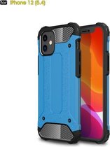 Voor iPhone 12 Magic Armor TPU + pc-combinatiehoes (blauw)