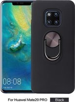 360 roterende multifunctionele stent pc + TPU-hoes voor Huawei Mate 20 Pro, met magnetische onzichtbare houder (zwart)