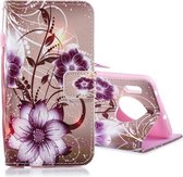 Voor Huawei Mate 30 Gekleurde Tekening Patroon Horizontale Flip PU Lederen Case met Houder & Kaartsleuven & Portemonnee & Lanyard (Lotus)