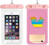 10 STKS Girly Heart Thickened Cartoon Phone Waterproof Bag (Rainbow Squirrel)