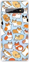 Voor Samsung Galaxy S10 5G schokbestendig geschilderd TPU beschermhoes (Corgis)