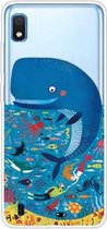 Voor Samsung Galaxy A10 schokbestendig geschilderd TPU beschermhoes (walvis zeebodem)