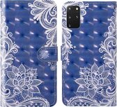 Voor Samsung Galaxy S20 + 3D schilderij Gekleurd tekeningpatroon Horizontaal Flip TPU + PU lederen tas met houder & kaartsleuven & portemonnee & lanyard (wit kant)