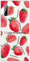 Voor Samsung Galaxy Note 10 schokbestendig geschilderd TPU beschermhoes (Love Strawberry)