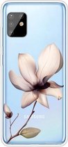 Voor Samsung Galaxy A81 / Note 10 Lite Gekleurd tekeningpatroon Zeer transparant TPU beschermhoes (Lotus)