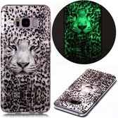 Voor Samsung Galaxy S8 Plus lichtgevende TPU zachte beschermhoes (Leopard Tiger)