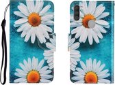 Voor Galaxy M11 Gekleurde Tekening Horizontale Flip Leren Case met Houder & Kaartsleuf & Portemonnee (Chrysanthemum)