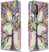 Voor Galaxy S20 Ultra Gekleurde Tekening Patroon Horizontale Flip Leren Case met Houder & Kaartsleuven & Portemonnee (Life Tree)