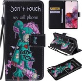 Voor Galaxy S20 Schilderen Horizontale lederen flip-hoes met houder & kaartsleuf & lanyard (Cyclops)