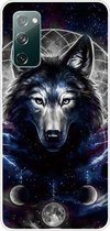 Voor Samsung Galaxy S20 FE schokbestendig geverfd transparant TPU beschermhoes (Magic Wolf)