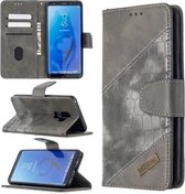 Voor Samsung Galaxy S9 Plus bijpassende kleur Krokodiltextuur Horizontale flip PU lederen tas met portemonnee & houder & kaartsleuven (grijs)