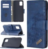 Voor Samsung Galaxy A31 bijpassende kleur krokodil textuur horizontale flip PU lederen tas met portemonnee & houder & kaartsleuven (blauw)