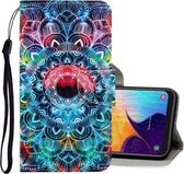 Voor Galaxy A50 3D Gekleurde Tekening Horizontale Flip PU Leren Case met Houder & Kaartsleuven & Portemonnee (Mandala)