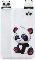 Voor Galaxy A30 schokbestendige Cartoon TPU beschermhoes (Panda)