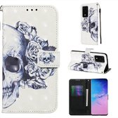 Voor Galaxy S20 Ultra 3D Schilderen Horizontale Flip Leren Case met Houder & Kaartsleuf & Portemonnee & Lanyard (Schedel)