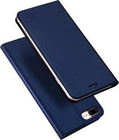 DUX DUCIS Skin Pro Series horizontale flip PU + TPU lederen hoes voor iPhone 8 Plus & 7 Plus, met houder en kaartsleuven (blauw)