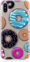 Zachte TPU-hoes met donutpatroon voor iPhone X / XS