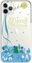 Voor iPhone 11 Pro Trendy schattig kerstpatroon Case TPU Cover Telefoonhoesjes (Ice and Snow World)