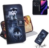 3D Gekleurde Tekening Horizontale Leren Flip Case, met Houder & Kaartsleuf & Portemonnee Voor iPhone 11 Pro (Wolf en Hond)